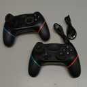 VidPPluing 2 Pack Switch Controllers, Wireless Switch Pro Controller for Switch 2/Switch/Lite/OLED, Game Controller with Motion Sensor/Vibration/Turbo/Wakeup/Charging Cable (Black)