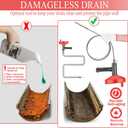 Drain Snake Auger 33 Ft, Plumbing Snake Drain Hair Clog Removal Tool, Heavy Duty Snake Auger, Sink Unclogger Drain Cleaner Tool for Bathroom Kitchen Tub Shower Drain Clog Remover with Gloves