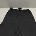 SCUSTY Women's Summer Cotton Linen Wide Leg Pants Drawstring High Waist Palazzo Flowy Beach Trousers with Pockets, Black
