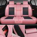 GXT Bench Seat Cover, Premium Faux Leather Bench Seat Covers for Trucks - Universal Fit for Most Sedans SUV Pick-up Truck, Durable for Long Lasting Protection(Pink and Black)