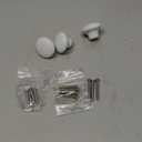 10x White Door Knob Cabinet Retro Round Ceramic Drawer Cupboard Kitchen Dresser Pull Handle Knobs 32mm/1.25" with 3-Sized Screws