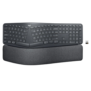 Logitech ERGO K860 Wireless Ergonomic Keyboard - Split Keyboard, Wrist Rest, Natural Typing, Stain-Resistant Fabric, Bluetooth and USB Connectivity, Compatible with Windows/Mac, Black