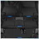 Custom Fit Floor Mats for 2027 Kia Telluride Hybrid 7 Seats | (Not for Gas) with 2nd Row Captain Seat All Weather TPE Floor Liner & Trunk Mat & Backrest Mats | Full Set Accessories
