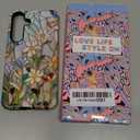 Case for Samsung Galaxy S25 Plus,Stained Glass Bloom Flower Phone Case Drop Resistant Glossy 2 in 1 Solid Dual-Layer Cover for Girl Women