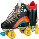 Moxi Rainbow Rider Roller Skates for Women - Beautiful, Durable, Supportive Rainbow Skates with Padded Lining, a Sturdy Plate, and Soft Outdoor Wheels - Asphalt Black - Size 9
