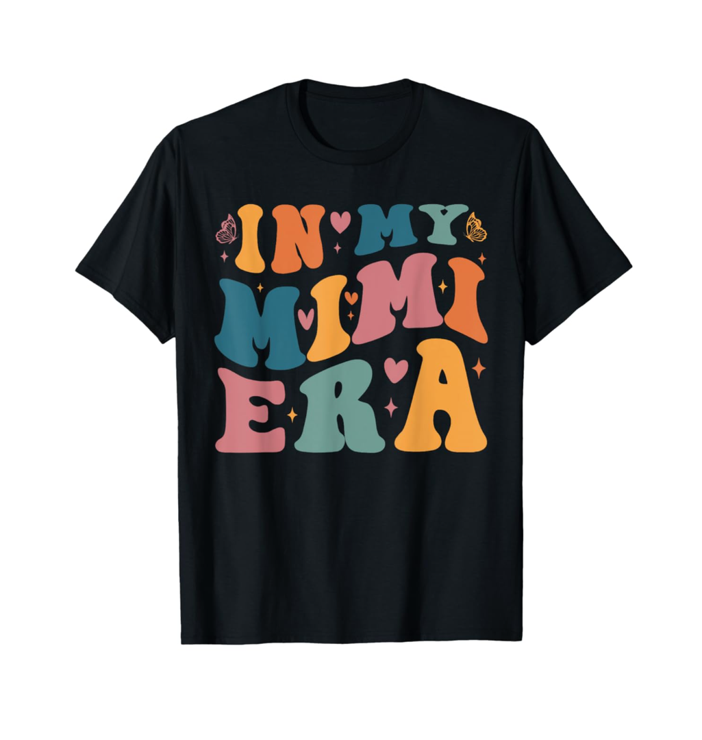 In My Mimi Era Mom Baby Announcement for Grandma Mothers Day T-Shirt, 3XL