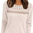 AUTOMET Womens Lace Long Sleeve Shirt Fall Top Fashion Dreesy Casual Tunic Sweaters Mesh Clothes Trendy Work Cute Outfits
L