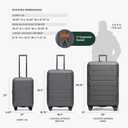 Traveler's Choice Pagosa Hardshell Expandable Luggage with Spinner Wheels, Gray, 22-Inch Carry-on