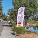Manicure with Pedicure Feather Flag for Business Advertising 6 FT Swooper Flag for Storefronts Retailers Shops Food Trucks Events and Fairs (Flagpole Not Included)