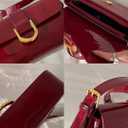 Shoulder Bag for Women, Small Shoulder Purse with 2 Straps, Casual Crossbody Bag Vintage Leather Handbags with Zipper (Red)