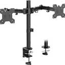 WALI Dual Monitor Mount, Monitor Stand for 2 Monitors Each Up to 32inch, Dual Monitor Stand for Desk Per Monitor Arm Holds 22lbs, Fully Adjustable Designed for Home, Office, School (M002-32), Black