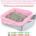 ANWA 40 Count Cat Litter Box Liners for Automatic Cat Litter Box and Litter Box Robot 4/5, Heavy-Duty, Extra Thick, Pink