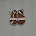 DREAM PAIRS Womens Open Toe Ankle Strap Espadrille Casual Flatform Platform Wedge Sandals (7, White/Pu)