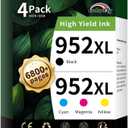 952XL Ink Cartridges Combo Pack Replacement for HP 952XL 952 XL Ink Cartridges to Use with HP Officejet Pro 8710 7740 8720 8702 8210 7720 8715 8730 8740 8216 Printer (Black/ Cyan/ Magenta/ Yellow)