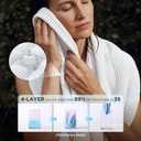 Bedsure 100% Cotton Muslin Blanket Twin XL for Bed - 4-Layer Breathable and Lightweight Soft Gauze Muslin Blankets for Adults, PureWoven Thin Summer Blanket for College Dorm, White, 66x90 Inches