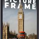 Noir Classique Mid Century Real Wood Picture Frame - 9x17 Inches, 0.75 Inch Width, 0.5 Inch Depth - UV Acrylic, Foam Board Backing & Hanging Hardware