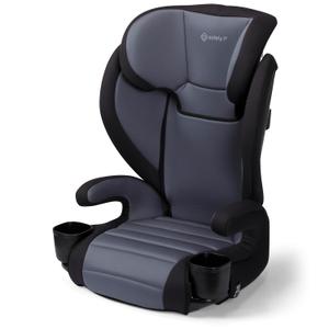 Safety 1st Grow and Go 2-in-1 Booster Car Seat with ComfortWings, Converts High-Back to Backless, 19" Wide, Fits 3 Across, Lightweight, Foldable, Easy-Clean, Cup Holders, 40-100 lbs, Black Sand (MFG 2024-04-08)