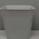 mDesign Plastic Slim Large 2.5 Gallon Trash Can Wastebasket, Classic Garbage Container Recycle Bin for Bathroom, Bedroom, Kitchen, Home Office, Outdoor Waste, Recycling - Aura Collection - Light Gray