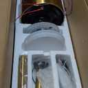 60" Smart Ceiling Fan with Lights,Outdoor Ceiling Fan Work with Alexa/Gg/App/Remote,3-Color Light Dimmable 6-Speed Quiet Reversible for Patio Porch Bedroom,Black and Gold