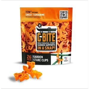 Plant Support Clips for Trellis, Garden Stakes, Wire Fence, Climbing Plants, Indoor Gardening, Hydroponics Systems, and Vines | Durable Gardening Clips (Tangerine Orange - 26 Pack)