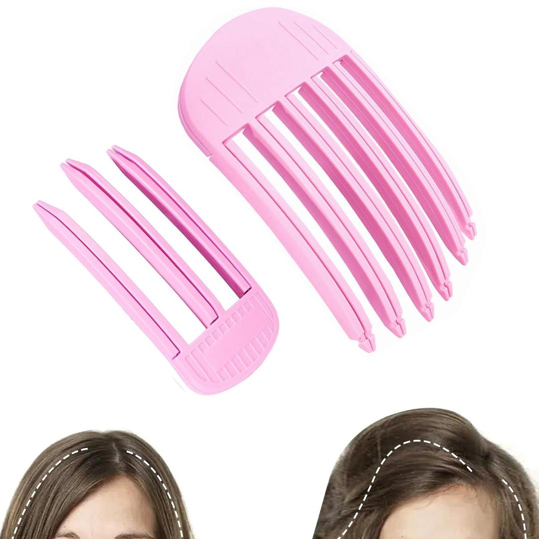 2 x 2PCS Volumizing Hair Clips for Women, Hair Volume Clip Styling Tools Volumizing Comb for Fluffy Bangs Clips for Root Lift Hair Styling Tools, Root Booster Clips, Rose Red