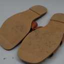 KIDMI Women's Dressy Flat Sandals, Comfortable Slip On Summer Slides, Fashion Open Toe Casual Sandals, Size US 6.5, Brown