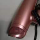Conair Hair Dryer with Diffuser and Folding Handle, 1875W Travel Blow Dryer with Concentrator, Radiance Boost with Nano-Quartz Ceramic for Less Frizz, More Shine, and Silky Hair, Dusty Rose