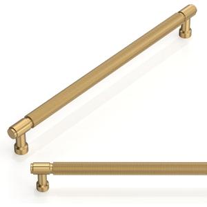 10 Pack Champagne Bronze Knurled Cabinet Pulls 10 Inch(254mm) Kitchen Cabinet Handles Cabinet Hardware for Drawer Pulls