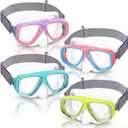 Flutesan Kids Youth Swim Goggles with Nose Cover Elastic Strap Diving Swim Mask Swimming Waterproof Snorkel Goggle