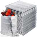 DOITOOL Reusable Insulation Bags 50PCS Insulated Shipping Thermal Box Liners Metalized Box Liners Waterproof Insulated Shipping Container for Camping Picnic (20x20CM), One Size