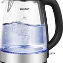 COMFEE' Glass Electric Tea Kettle & Hot Water Kettle Electric, 1.7L Electric Kettle with LED Indicator, 1500W Fast Boil, Auto Shut-Off and Boil-Dry Protection