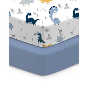TotChill Pack and Play Sheets 2 Pack, 38x26 Jersey Knit Fitted Sheets