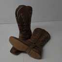 SheSole Ladies Fashion Strap Cowboy Boots for Women Square Toe Mid Calf Western Cowgirl Boots 11