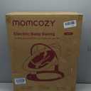 Momcozy 2-in-1 Electric Baby Swing, Dual-Arm Support System & Parent-Inspired Motions, Convertible to Toddler Seat up to 66 lbs, Adjustable Height, Lightweight, Khaki