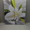 iKNOW FOTO Large 5 Pieces Canvas Wall Art Print Floral Lily Design 60x32 Framed Stretched Artwork Modern Contemporary Flower Painting Home Decor Canvas Prints for Living Room, Bedroom, Office