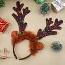 JOYIN Christmas Antler Headband,Light Up Cute Antler Headband Hat Adult Kids Christmas Party Supplies Xmas Holiday