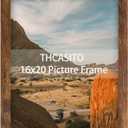 Picture Frames 16x20 Brown Poster Frames without Mat for Wall Vertical or Horizontal Decor