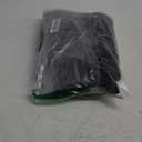 Women's Sleeveless V Neck Shorts Denim Romper Tie Front Ruffle Cute Loose Jean Short Overalls with Pockets L Black