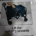 Collapsible Folding Wagon Cart, Large Capacity Outdoor Wagon Garden Cart with All-Terrain Wheels & Side Pockets, Heavy Duty Utility Beach Cart for Camping, Picnic, Fishing Activities, Black