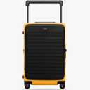 LEVEL8 Adventure Top Opening Luggage Airline Approved with Tsa Lock, 24 Inch Wide Handle Luggage with Spinner Wheels, Top Lid Opening Hardside Expandable Suitcases with Wheels, Yellowblack