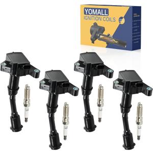4PCS UF735 Ignition Coils + 4PCS 91924 Iridium Spark Plugs Ignition Coils Pack Fits for 2017-2019 Escape, 2014-2020 Fusion 1.5L 1499CC 91Cu. In. l4, Coil Pack Set Aftermarket Parts