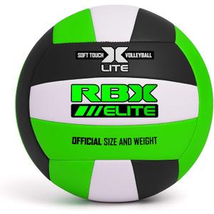 RBX Elite Performance Volleyball, Official Size 5, Soft Touch Cover, All Weather, Indoor/Outdoor