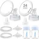 Maymom Pump Parts Compatible with Spectra S2 S1 Replacement Kit for Spectra Pump Parts 24 mm Flange Duckbill Valve Tube Bottle Backflow Protector, Not Original S2 S1 Accessories