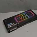 16.5" Large Digital Wall Clock with BT Sync, RGB Lights with 11 Scenes Mode Remote Control, Dual Alarms with Big LED Display, Auto DST, Temperature for Classroom Gaming (Black)