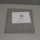 Peg Board, 4 Pack Metal Pegboard Panels Grey Pegboards Wall Organizer with Bent Frame Large Heavy Duty Peg Board for Walls Home, Garage Tool Storage, Office Organization, Craft Room, Kitchen