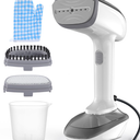 Powerful Handheld Fabric Steamer - 1800W with Fast Ceramic Heat-Up Plate, 2-in-1 Ironing & Wrinkle Remover, Steam Nozzle, Lint Brush - Black, for US 120V Only