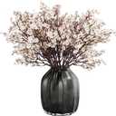 JAKY-Global Fake Fall Flowers Artificial for Decoration Faux Silk Babys Breath Floral Stems Home Indoor Halloween Decor Centerpieces Tables Vase Beige 12pcs