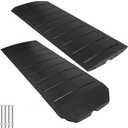 All Black Rubber Driveway Ramps 66139lbs Capacity Low Profile Car Threshold Ramp Curbside Bridge Ramps for Loading Dock, Garage, Sidewalk, Truck, Scooter, Motorcycle & Wheelchair 2 Pack