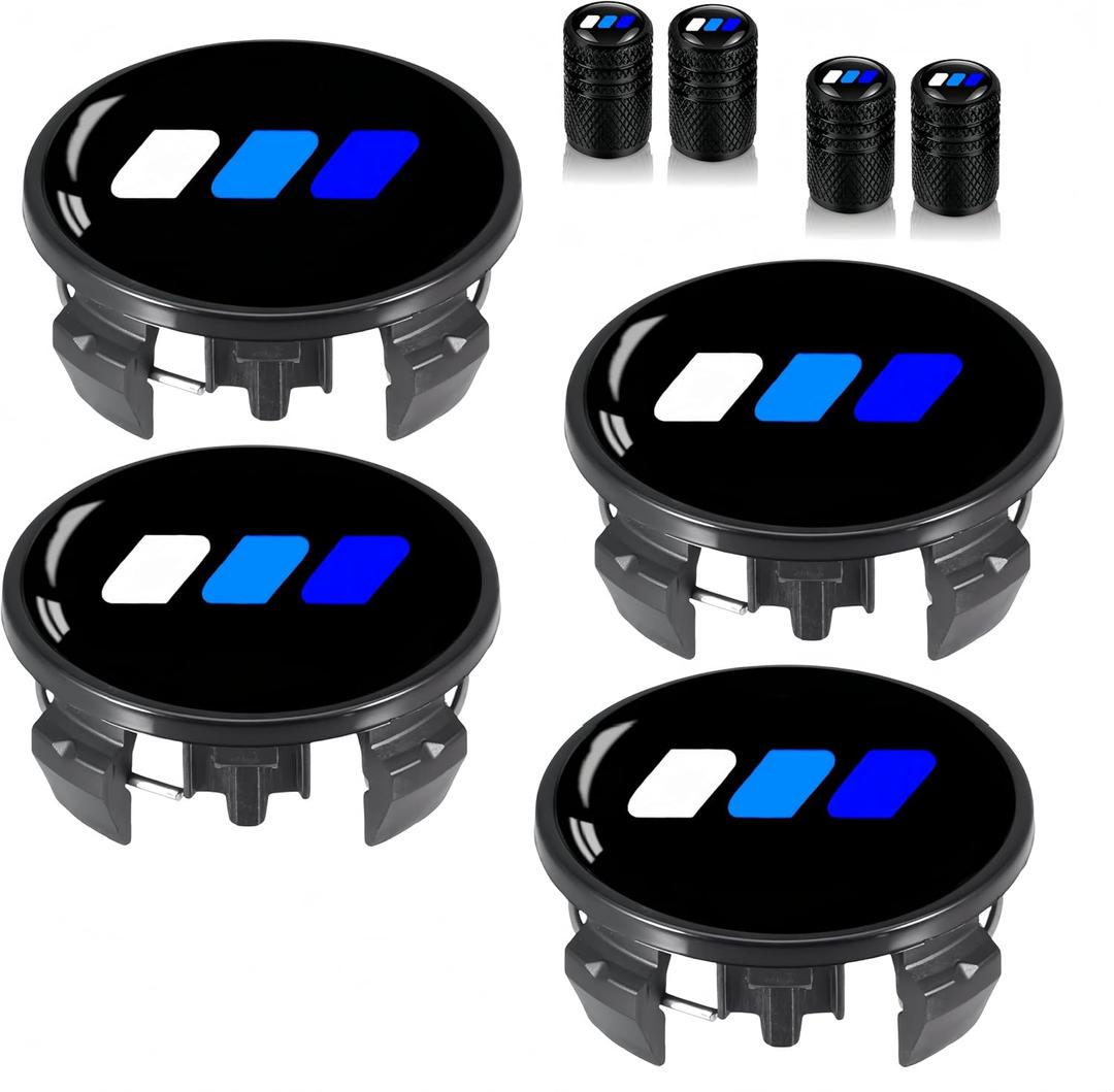 4Pcs 62mm Wheel Center Covers Tricolor Design Hubcaps Compatible Camry Avalon RAV4 C-HR Prius Corolla (Blue White) 4Pcs 62mm Wheel Center Covers Tricolor Design Hubcaps Compatible Camry Avalon RAV4 C-HR Prius Corolla (Blue White)
