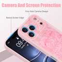 MZELQ Compatible with iPhone 17 Pro Max Case 2025 Silicone Card Holder, Cute Pattern Rose Flower Floral Cover for Girls Women -Pink